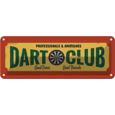 Blechschild 27x10 cm - Dart Club professionals Amateur