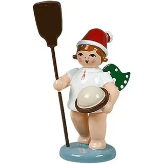 Bäckerengel Weihnachtsengel mit Ofenschieber mit Krone Höhe 6 cm NEU Erzgebirge