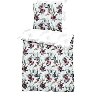 APELT Wendebettwäsche »Vivienne« 2 Stk. tlg. Design Bettwäsche mit Blütenallover der Trendblüte Amaryllis, grau