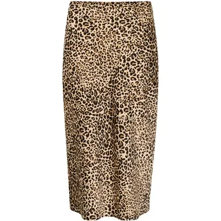 Midirock SAINT TROPEZ "Damen Rock ZackySZ", Damen, Gr. XS, beige (creamy leopard), Obermaterial: 100% Polyester PES., Röcke Midirock