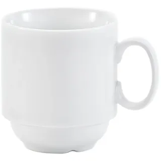 van Well Becher »Trend« spülmaschinenfest, mikrowellengeeignet, stapelbar, 0,25 L, 6-teilig, weiß