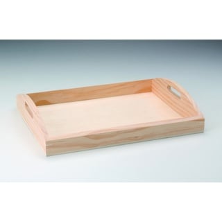 GLOREX Holz Serviertablett 37 x 28 x 7 cm