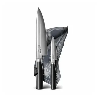 KAI Kamagata Tim Mälzer Set, 3-tlg., Kochmesser, Messer, Grubentuch, TMK-W24