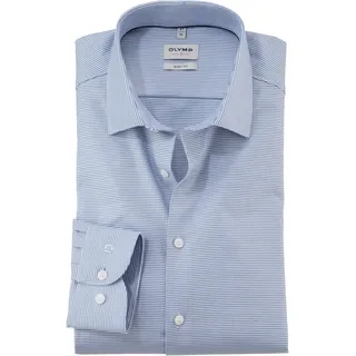 OLYMP Businesshemd »Level Five body fit«, mit Minimalmuster, blau