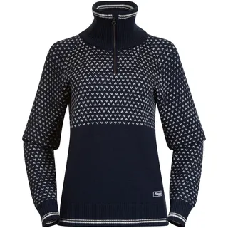 Bergans Alvdal Wool Sweatshirt Navy Blue/Vanilla White M