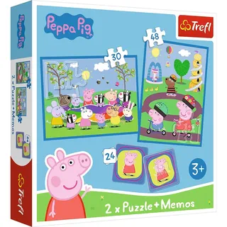 Trefl 2 in 1 Puzzles + Memo Peppa Pig