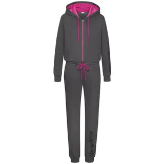 KangaROOS Jumpsuit mit Logoprint am Bein, grau