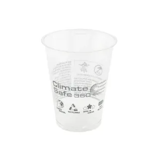 Greenbox Smoothiebecher, rPET, Ø 9,05 cm, Klarer Smoothie Becher mit extra breitem Rand, 1 Packung = 75 Stück, Fassungsvermögen: 300 ml