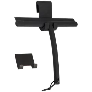 bremermann Duschabzieher, schwarz , Metall , 24x20x2 cm , Badezimmer, Baden & Duschen