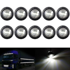 KATUR 3/4 "runde LED Vorne Hinten Seitenmarkierungsanzeigen Licht wasserdichte Kugel Abstand Licht 12 V für Auto LKW (Weiß)