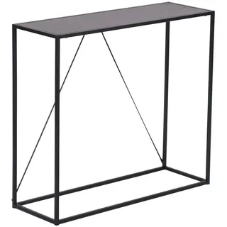 Konsolentisch Austevoll , Schwarz , Metall , 90x80x30 cm , Wohnzimmer, Wohnzimmertische, Konsolentische