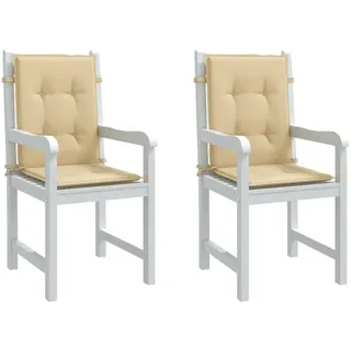 vidaXL Niedriglehner Auflagen 100 x 50 x 4 cm melange beige 2 St.