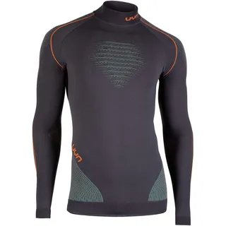 Uyn Herren Unterhemd Evolutyon UW Unterhemd, charcoal/green/orange shiny XXL,