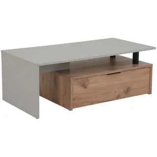 Hela Couchtisch "DENNIS", grau Hellgrau, viking oak, hellgrau, viking oak, hellgrau), B:110cm H:40cm T:55cm, Tische, Couchtisch, Stauraum mit Schubkasten, Breite 110 cm