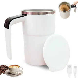 Selbstrührende Tasse 380 ml Selbstrührende Kaffeetasse: Automatische magnetische Rührtasse mit Deckel, USB Wiederaufladbar Waschbar Elektrische Rührtasse für Kaffee, für Kaffee/Milch/heiße Schokolade