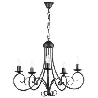 None Kronleuchter Pompei Schwarz max. 6 Watt