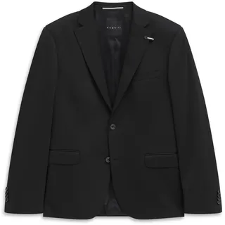 Anzugsakko BUGATTI "Regular Fit", Herren, Gr. 54, 290, schwarz, 66% Polyester, 21% Viskose, 10% Polyamid, 3% Elasthan, unifarben, regular fit, Sakkos Anzugsakko, Jersey-Artikel mit Stretch