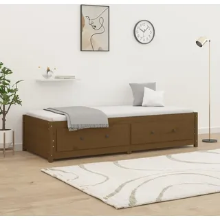 The Living Store Tagesbett Honigbraun 90x200 cm Massivholz Kiefer - Braun