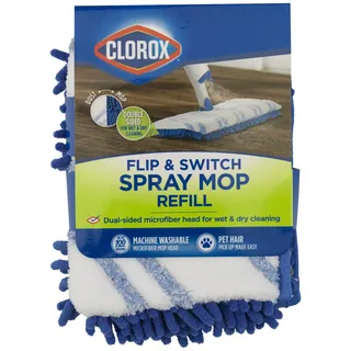 Clorox Ready Flip Wischmopp-Nachfüllpackung, Weiß, 2 Stück