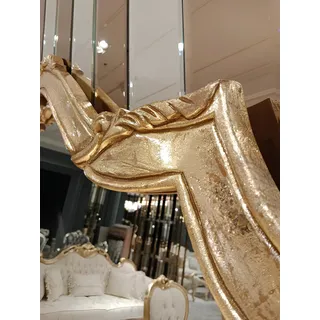 Sideboard Anrichte mit Spiegel Luxus Garnitur Kommode Holz Kommoden Klassische - Gold
