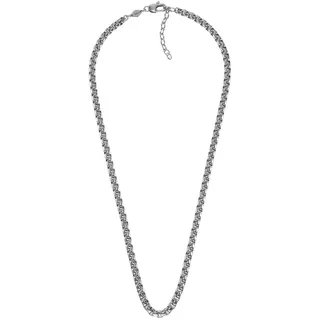 Fossil Herren-Halskette, All Stacked Up Edelstahl-Kette Halskette