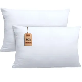 NatureMark 2er Set Kissenbezüge Kissenhüllen 100% Baumwolle 40x60 cm Weiß – Weiß