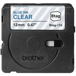 Brother Btag-133 Beschriftungsband, 12mm, blau/transparent (BTAG133)