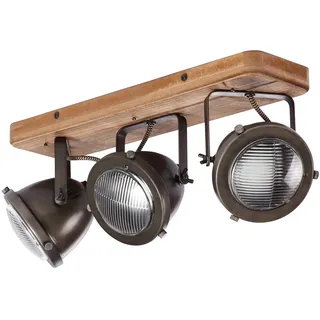 Brilliant Carmen Wood 3 GU10 rechteckig braun