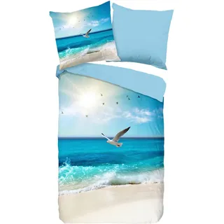 Good Morning Good Morning, Bettwäsche, Sealife Bettwäsche, Set, 80x80 cm atmungsaktiv, Schlaftextilien, Wendebettwäsche
