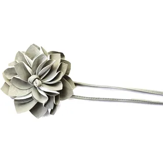 CAISHA Gürtel Hüftgürtel Wickelgürtel Leder Look mit extravaganter Blume Grau WG9