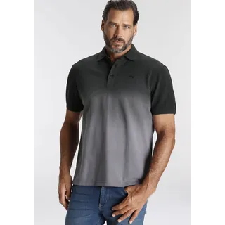 Poloshirt MAN'S WORLD, Herren, Gr. 3XL (64/66), schwarz (schwarz, grau), Piqué, Obermaterial: 100% Baumwolle, bestickt, normal, Shirts Poloshirt, Kurzarm, mit Polokragen, aus Piqué-Stoff, mit stilvoller Stickerei