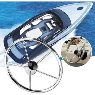 15-1/2 Zoll 5 Speichen 10 Grad Lenkrad Edelstahl Marine Boot Zubehör