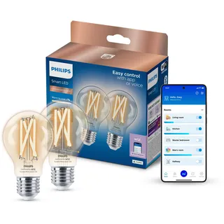 Philips Smart LED A60-LED-Lampe 1901121 7 W E27 Weißlicht 2.200–6.500 K 2 St.