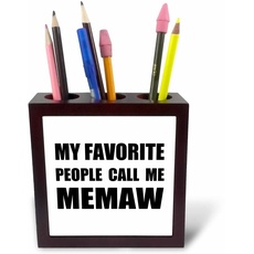 3dRose 232527 _ PH-5 " My Favourite People Call Me memaw Fliesen Stift Halter – Schwarz