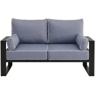 beautysofa Verdino Loungesofa 2-Sitzer Blaugrau