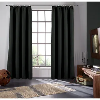 Verdunkelungsvorhang BRUNO BANANI "Bela" Gr. 1, grau (anthrazit), B:130cm H:145cm, Polyester, Gardinen, Verdunkelungsvorhang, blickdicht, meliert, verschiedene Größen, Topseller