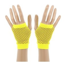 Netz-Handschuhe, neongelb