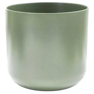 Ivyline Lissabon moderner Lissabon-Pflanztopf in Salbei, wasserdicht und langlebig, hochwertiger glasierter dekorativer Keramik-Blumentopf für den Innenbereich, 26 x 26 cm (H x T)