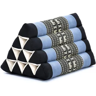 Leewadee Thai Dreieckskissen 50 x 33 x 33 cm - Feste Kapok Rückenstütze für Lesen, Bett, Sofa & Boden