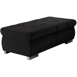 Mirjan24 Polsterhocker Orkan Groß 120 x 39 x 60 cm Schwarz