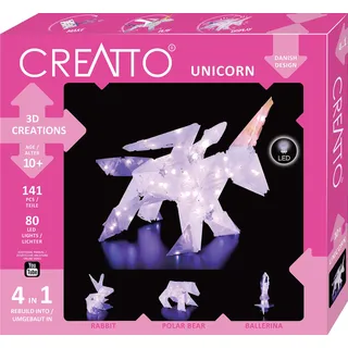 KOSMOS Puzzle CREATTO Einhorn basteln mit Lichterkette - Weiß