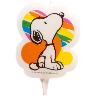 dekora Geburtstagskerze Snoopy – Offizielle Peanuts Dekoration, Perfekt für Happy Birthday Feiern, Höhe 7,5 cm – Einzigartige Snoopy Geschenkidee, Bunt