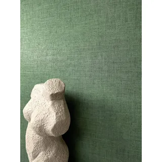 Newroom Vliestapete Grün Uni Tapete Wohnzimmer Schlafzimmer | Feine Leinenstruktur, gedecktes Salbeigrün, matt changierend, skandinavischer Stil, Wandtapete Wohnzimmer Büro, ansatzfrei
