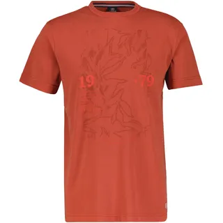 Lerros Herren-T-Shirt mit Brust-Print rot 5XL