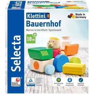Selecta 62076 Klettini, Bauernhof, Klett-Stapelspielzeug, 7 Teile, bunt