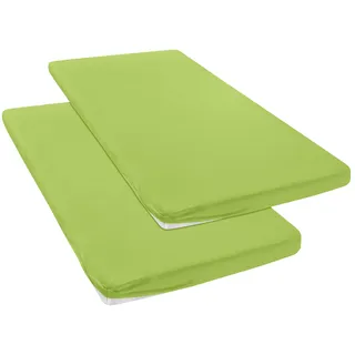 OTTO home Spannbettlaken Baumwolle-Mikrofaser-Jersey 90 x 200 - 140 x 200 - 180 x 200 cm grün