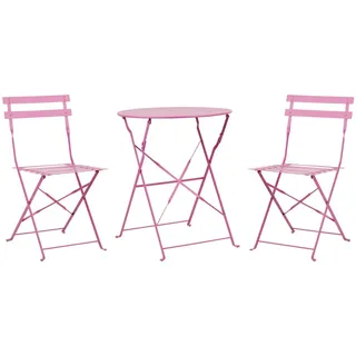 Beliani Balkonset 3-tlg. Rosa