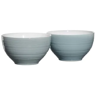 Ritzenhoff & Breker Müslischalen-Set Suomi, 2-teilig, Grau-Blau, Porzellan