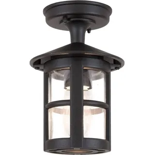 Elstead Lighting Hereford Außen-Deckenleuchte Aluminium 24 cm inkl. E27 schwarz