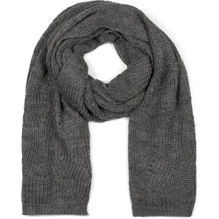 styleBREAKER Strickschal "Strick Schal mit Wellenmuster" 1 Stk., dunkelgrau